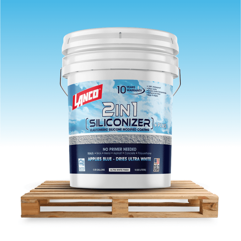 Lanco Siliconizer Plus 2 in 1 White Finish, 5 Gallon