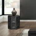 thumbnail image 3 of Furniture of America Direx Modern Solid Wood Octagon End Table, Weathered Black, 3 of 6