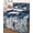 Lake Blue Dark Blue, variant on Twin XL Quilt Bedding Set, Turtle Coastal Reversible Summer Quilt 3 Pieces, Nautical Summer Beach Coral Jellyfish Wooden Lightweight Bedspreads Coverlets with 2 Pillow Shams for All Seasons