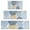 Blue Floral and-1, variant on Blue Pioneer Flower and Paisley Pattern Kitchen Rugs Sets Of 3,Kitchen Runner Rugs Non Skid Washable,Decorative Kitchen Floor Mats for Kitchen,Sink,Laundry,17"x30" 17"x47" 17"x59"