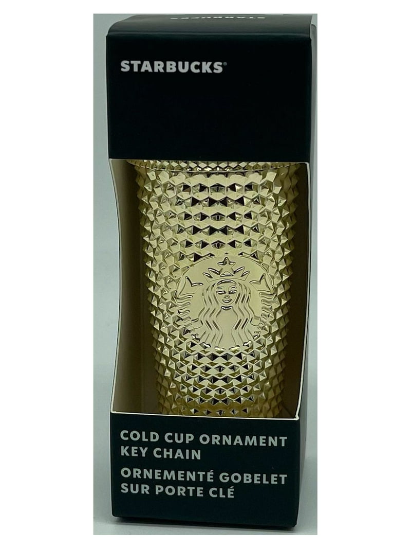 Starbucks Christmas Cold Cup Ornament Keychain, Gold - Walmart.com