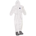 thumbnail image 3 of DuPont Tyvek Unisex Polyethylene Full Coverage Hooded Coverall W/Boot White M 1 pk - Total Qty: 1, 3 of 5