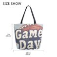 thumbnail image 5 of FORMRS Womens Canvas Tote Bag with Zipper Inner Pocket Shoulder Handbag, Gray Game Day, 5 of 7