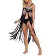thumbnail image 3 of VISgogo - Bikini para mujer, sin mangas, para playa, con borlas caladas, vestido de verano VISgogo  moda, 3 of 7