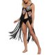 thumbnail image 3 of VISgogo - Bikini para mujer, sin mangas, para playa, con borlas caladas, vestido de verano VISgogo  moda, 3 of 7
