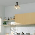 thumbnail image 4 of 4-Light Matte Black Adjustable Socket Semi-Flush Mount Ceiling Light, 4 of 8