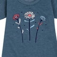 thumbnail image 3 of Instant Message - Red White Blue Daisies - Toddler & Youth Girls Fleece Dress, 3 of 6