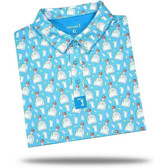 Bogey Bros Men's 4 Way Stretch Short Sleeve Golf Polo Shirt