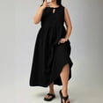 thumbnail image 2 of LIaqionyy Women's Plus Size Maxi Dress Summer Flowy A Line Sleeveless Sundresses Casual Loose Tank Dresses L-5XL, 2 of 7