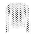 thumbnail image 4 of Fmbrln Womens Fashion Polka Print Tops Crew Neck Long Sleeve Shirts Casual Slim Tight Blouse, 4 of 6