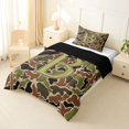 thumbnail image 2 of Castle Fairy Camo Duck Letter B Twin Comforter Sets 3-Piece for Adults,Hunting Theme Bedding Set,Black Reversible, 2 of 6