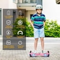 thumbnail image 2 of Electric Hoverboard for Girls with Bluetooth 6.5" Flashing LED Wheels Self Balancing Scooter, 200 lb Weight Limit, Pink, 2 of 8