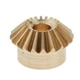 thumbnail image 6 of 1 Module Bevel Gear 20 Mm Gear Wheel Diameter 13 Mm Height, Copper / Steel 6mm Hole M4x2 Copper, 6 of 8