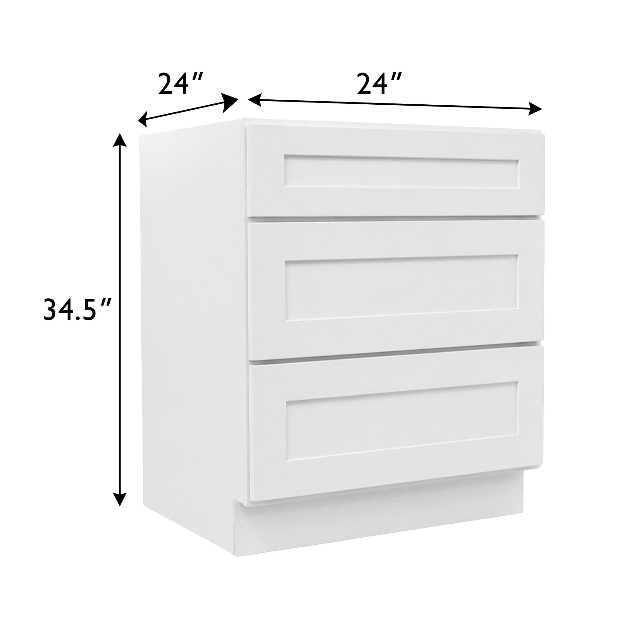 Design House Brookings Kitchen Drawer Cabinet, White, 24"