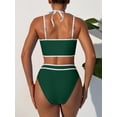 thumbnail image 6 of YIFUNIN Women's High Waist Sporty Bikini Set Two Piece Swimsuits for Women Athletic Summer Beach Swimming Pool Workout,Green S, 6 of 7