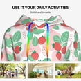 thumbnail image 4 of Kdxio Strawberry Print Womens Oversized Hoodies Sweatshirts Hooded Pullover Tops Sweaters Casual-X-Large, 4 of 7