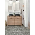 thumbnail image 4 of FloorPops 12-in by 12-in Charcoal Reo Peel & Stick Floor Tiles, 4 of 9