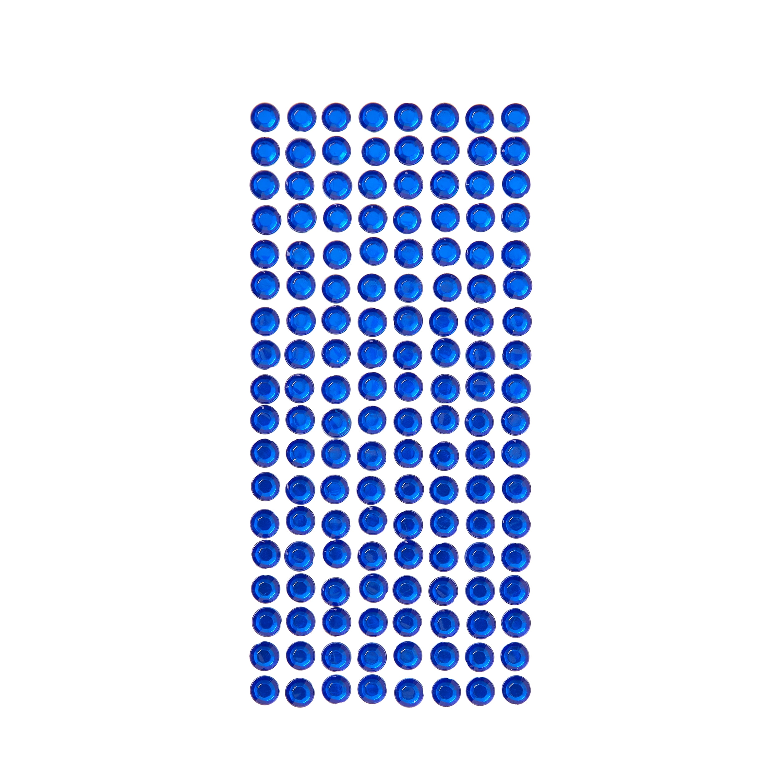 (2 pack) Offray Embellishments, Royal Blue Adhesive Gems, 144 Pieces, Plastic Peel and Stick Gems, 1 Package