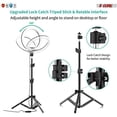 thumbnail image 7 of 10" LED TIK Tok Ring Light with Tripod Stand Phone Holder Ringlight Stand for Makeup Tiktok Live Zoom Halo Light 5 Core RL10, 7 of 7