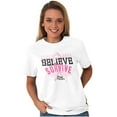 thumbnail image 5 of Breast Cancer Believe Survive Aware Women's Graphic T Shirt Tees Brisco Brands M, 5 of 5
