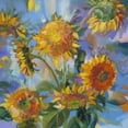 thumbnail image 2 of Outdoor Living and Style Vibrantly Colored Sunflower Modern Outdoor Canvas Square Wall Art Decor 24", 2 of 2