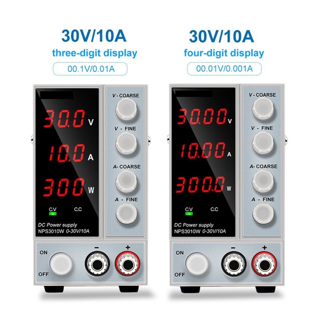 Adjustable DC Power Supply 30V 10A LED Digital Display Lab Power Supply 60V 5A Voltage Regulator 120V3A For Phone Repair ,Stable Output