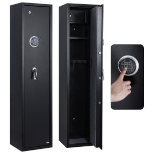 6-7 Firearm Cabinet Heavy Duty Anti-Theft Long Firearm Security Cabinet with Removable ShelvesΠstol Lockbox for Rifles and Shotguns