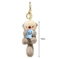 thumbnail image 5 of BAELLERT Otter Keychain with Fish Plush Bag Charm Keyrings Cute Otter Stuff Animal for Men Women Animal Lovers Friends Family, 5 of 7