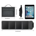 thumbnail image 2 of Foldable 24W Solar Panel Charger for Jackery Explorer/Flashfish/MARBERO/BALDR/Paxcess Portable Power Station Generator and USB Devices, QC3.0 USB Ports, 2 of 5