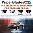 thumbnail image 2 of 2005 Scion xA Beam Wiper Blades Wipers w/1yr Warranty (Set of 2) (WiperBladesUSA), 2 of 5