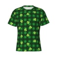 thumbnail image 4 of Vsdgher Happy St. Patrick's Day5 Print Men's Dry Fit Mesh Athletic Shirts Moisture Wicking Tennis T-Shirt Tops, 4 of 9