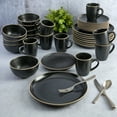 thumbnail image 3 of Gibson Home Rockaway 32 Piece Dinnerware Set - Black, 3 of 6