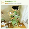 thumbnail image 6 of PEQULTI 62" Multi-Level Cat Tree with Condo & 4 Scratching Posts Large Scratcher for Indoor Cat Green, 6 of 10