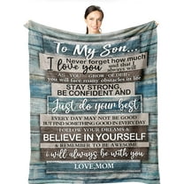 Son Gifts from Mom - to My Son Blanket 60"x50" - Gifts for Grown Son from Mother - Gifts for Son - Son Gifts from Mother for Birthday - Graduation Valentine Birthday Gift Ideas