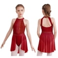 thumbnail image 3 of Vestido de leotardo con tutú y espalda descubierta para niños y niñas, traje de actuación de danza lírica y Ballet con diamantes de imitación brillantes, 3 of 5