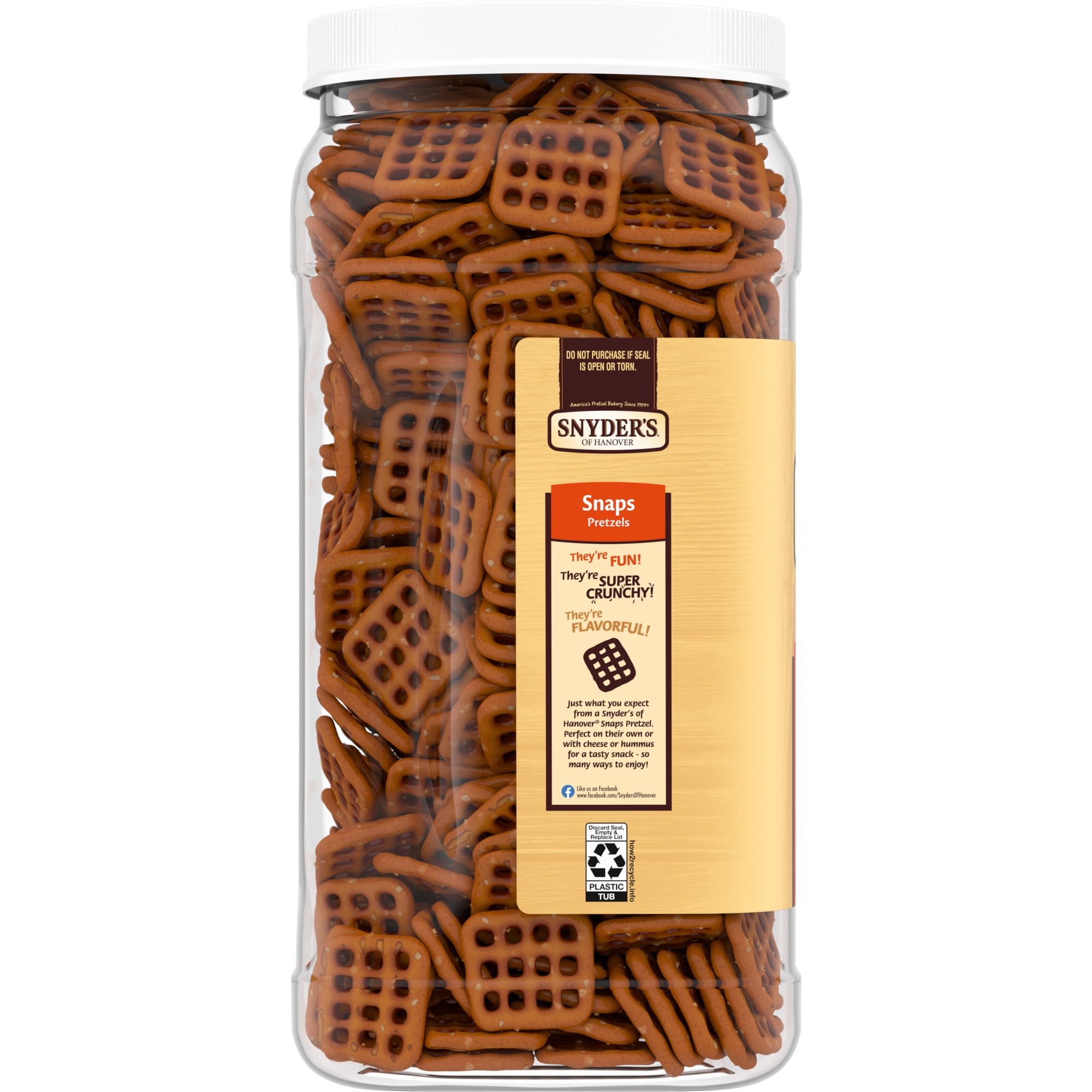 Snyder's of Hanover Snaps Pretzels, 24 oz Canister