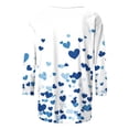 thumbnail image 5 of gakvbuo Valentine Day Shirt for Women Trendy 3/4 Sleeve Tunic Tops Cute Graphic Tees Round Neck Casual Funny Shirts Tops Blouse, 5 of 5