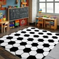 thumbnail image 2 of Soft Soccer Rugs For Bedroom, Machine Washable, Cute Bedside Boys Area Rug For Kids Toddlers Teens, Soccer Lovers Home Decor Indoor Carpet For Living Room, Dorms, Nursery 4x5ft, 2 of 6