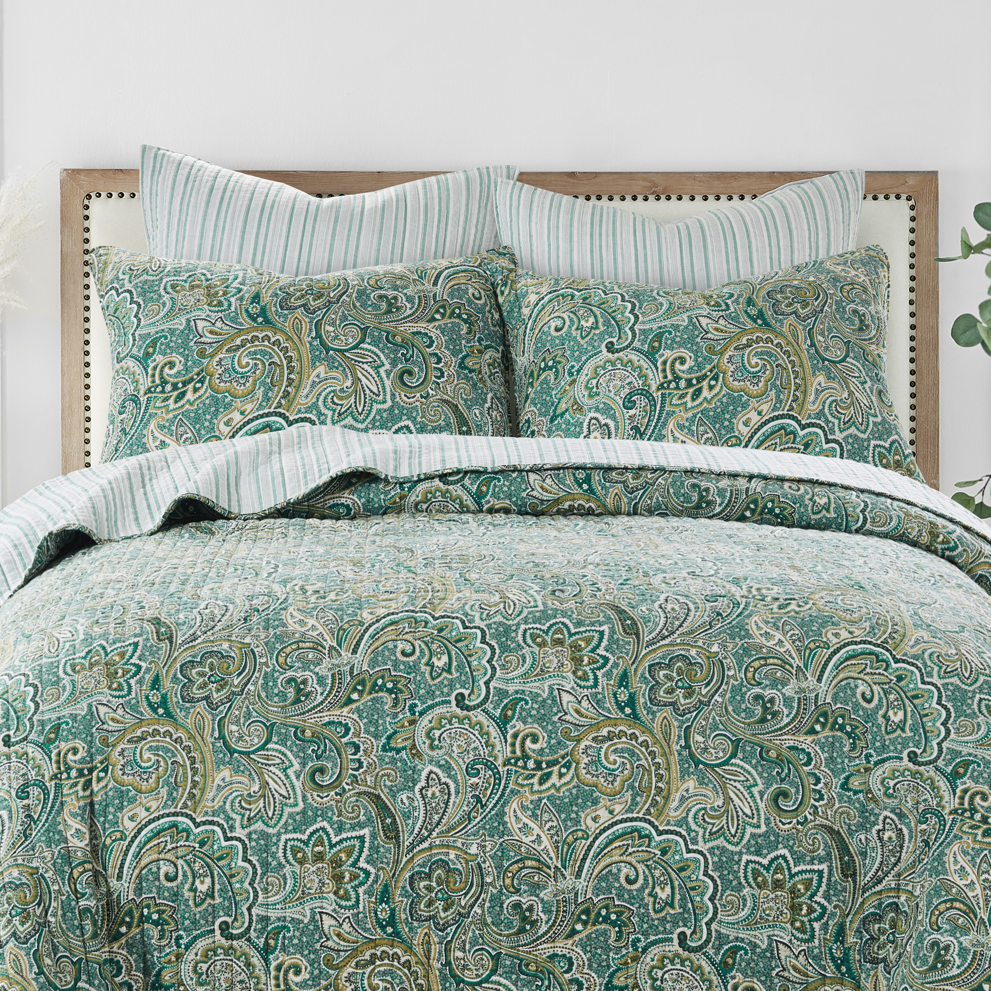 Levtex Home - Kimpton Green Quilt Set - King Quilt and Two King Shams ...