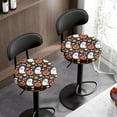 thumbnail image 2 of SEANATIVE Halloween Cute Ghost Round Stool Cover Size S 2pcs Pumpkin Cushioned Bar Stool Covers Round 13"-15" Size M Circle Stool Seat Covers Home Decor, 2 of 7