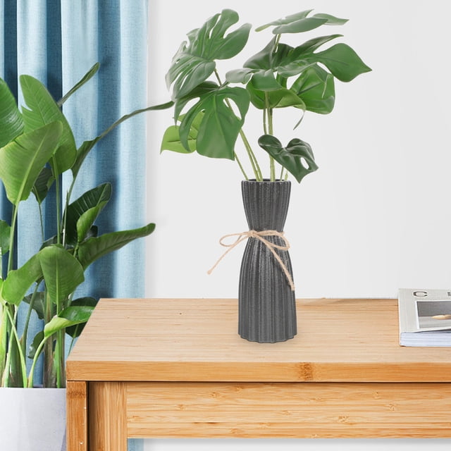 Moluckfu Planta Artificial Monstera Verde Resistente Y Delicada Para De Escritorio