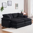 thumbnail image 1 of Grand Canapé Modulaire Combiné, Canapé Nuage Confortable, Canapé de style Moderne, Convient pour le Salon, Noir, 1 of 13