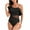 Black-2, variant on Virmaxy Women's Colorblock One-piece Tankini Swimsuit Backless Strappy Bath Swimsuit Tummy Control Swimwear With Bra Padded for Pool Party Vacation Black-3 L