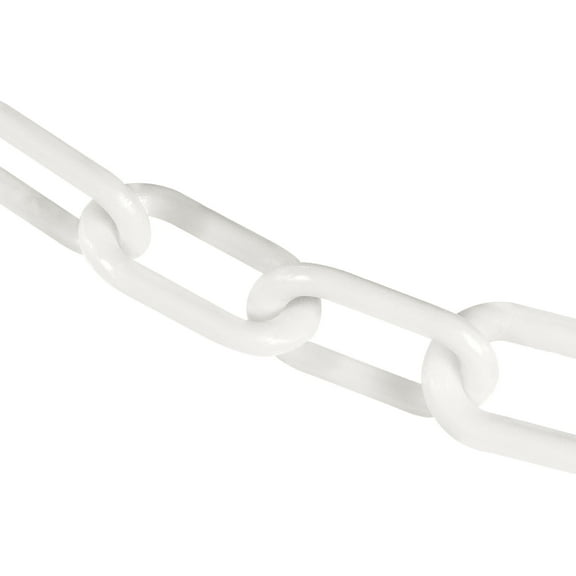 3 Inch x 100 Feet White Plastic Safety Chain