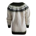 thumbnail image 4 of GEWSEY Womens Fall Vintage Fair Isle Sweater Casual Loose Long Sleeve Crewneck Knitted Pullover Sweater Tops (Green, XL), 4 of 4