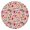 Large Dragonfly Pictures, variant on Spring-Inspired Floral Round Tablecloth with Elastic Edge, Polyester Fabric for Kitchen or Patio Table, Fits 44-52 Inch Tabletop Surface