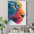 thumbnail image 4 of Colorful Abstract Watercolor Leopard Canvas Print, Modern Exotic Animal Living Room Wall Decor Art, 4 of 8
