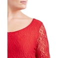 thumbnail image 4 of Women's Plus Size Long Sleeve All Over Lace Dress, 4 of 4