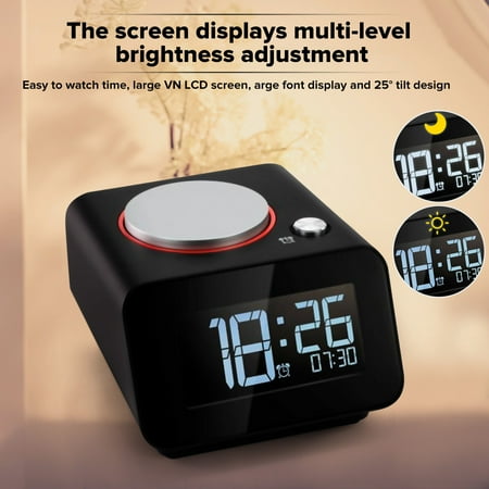 AUGIENB Digital Alarm Clock With Dual USB Charging Port Rechargeable ...