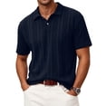 thumbnail image 2 of RICHCOIN Polo Shirts for Men Textured Knit Golf Shirts Casual Short Sleeve Old Money Tops, 2 of 7